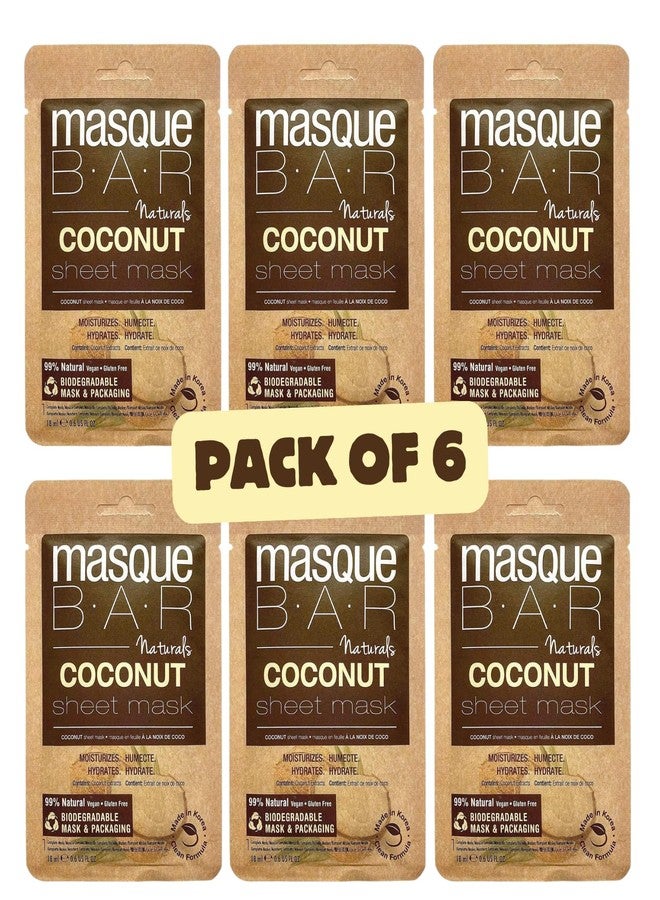 masque BAR Korean Coconut Sheet Mask, Biodegradable Mask & Packaging, Moisturizing & Hydrating Sheet Mask - Image 2